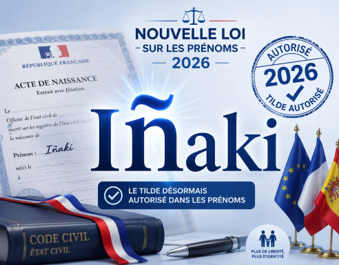 Nouvelle loi sur les prénoms en 2026 : le tilde est désormais autorisé dans les actes d'état civil français.