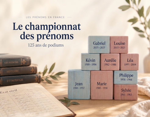 Podiums des prénoms en tête, entre 1900 et 2025